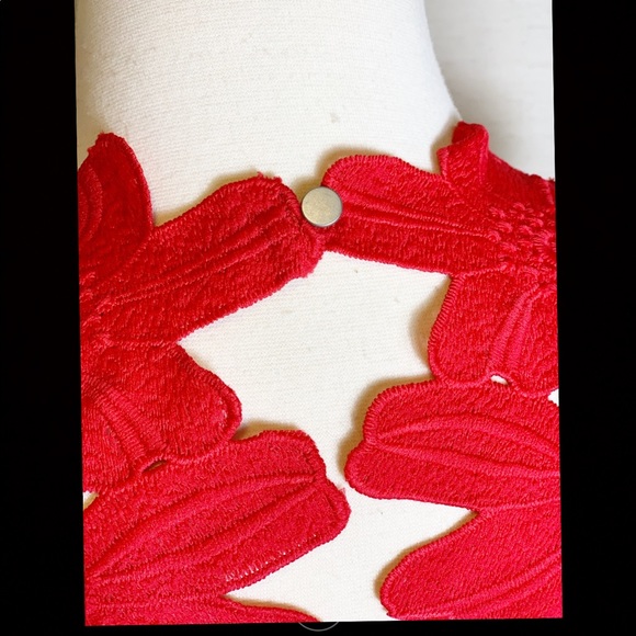 Saylor for Free People Jessa Red Lace Dress - Picture 8 of 12